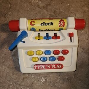 Arco Preschool Vintage Carry Around Type 'N Play Typewriter Hard To‎ Find Rare